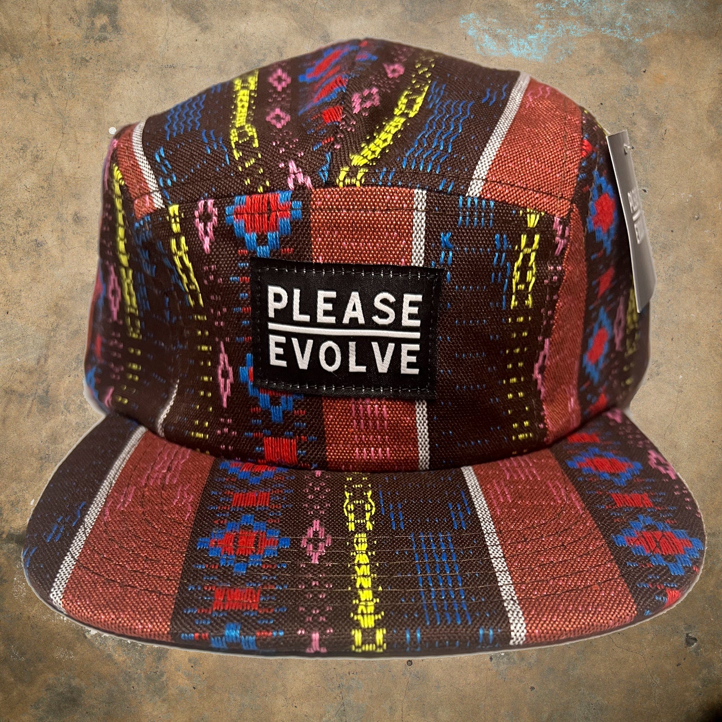 Please Evolve 5 Panel Hat Aztec 2