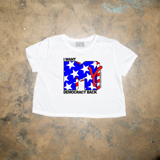 Democracy Back – Flag - Feminine Crop