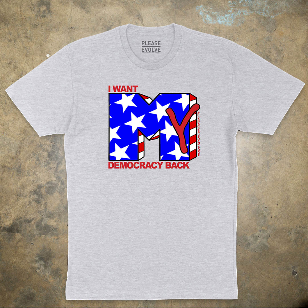 Democracy Back – Flag - T Shirt