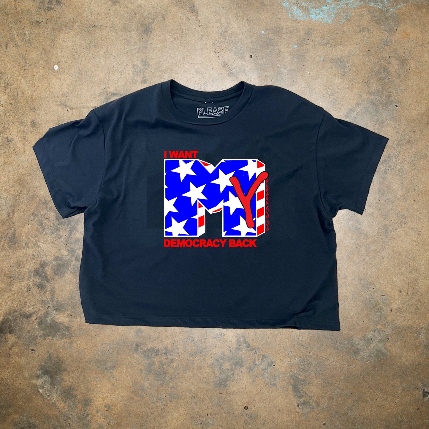 Democracy Back – Flag - Feminine Crop