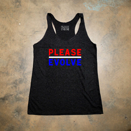 Red White & Blue Feminine Racerback Tank