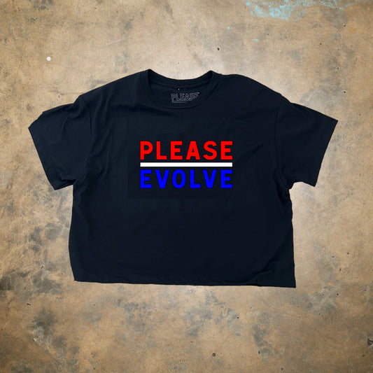 Red White & Blue Logo Feminine Crop