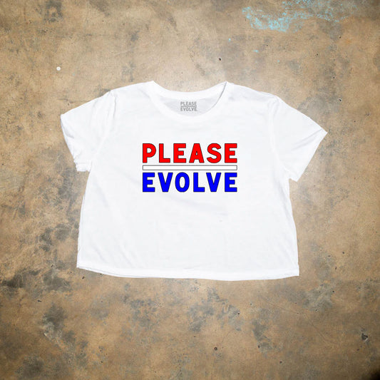 Red White & Blue Logo Feminine Crop