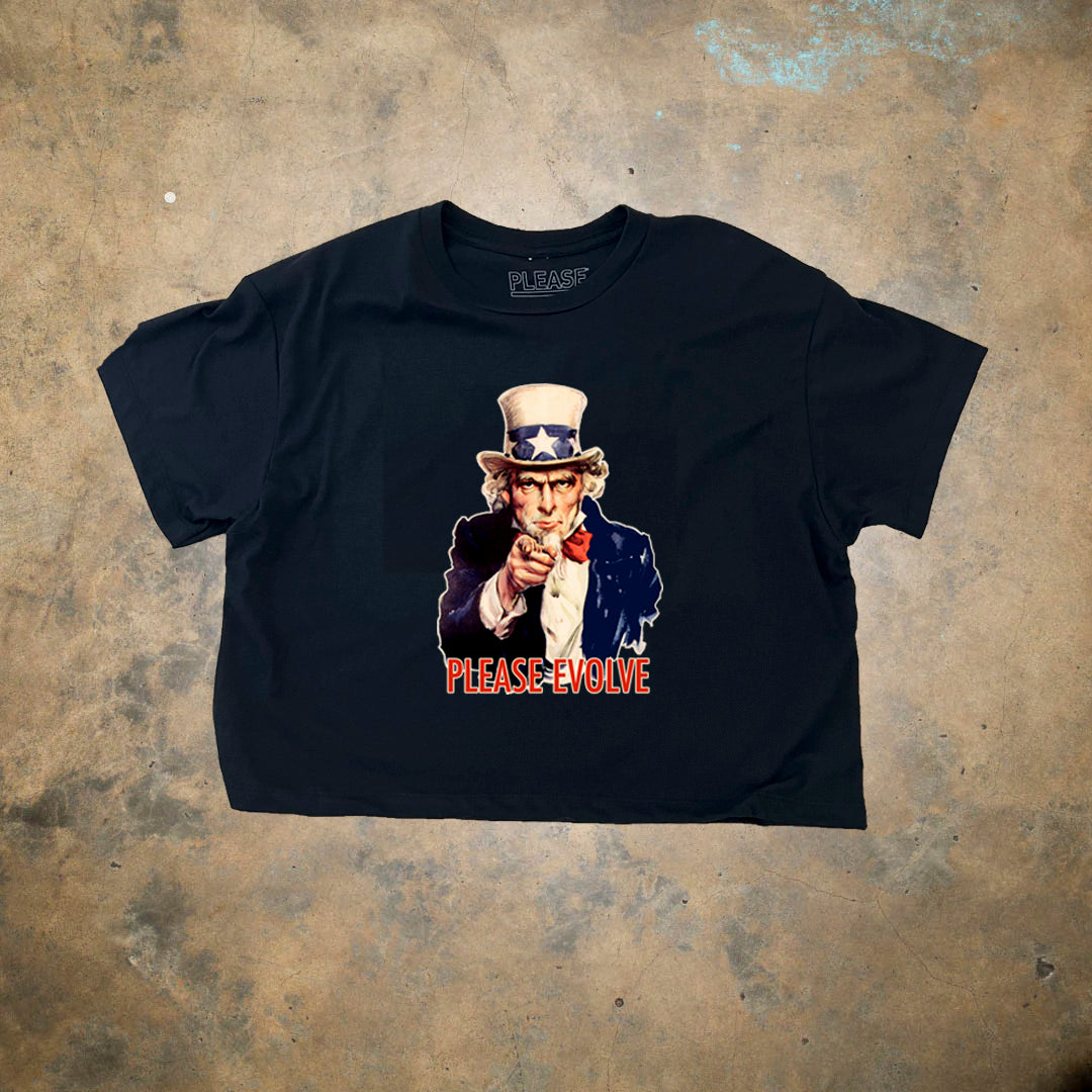 Patriot Pack Uncle Sam Please Evolve Black Crop