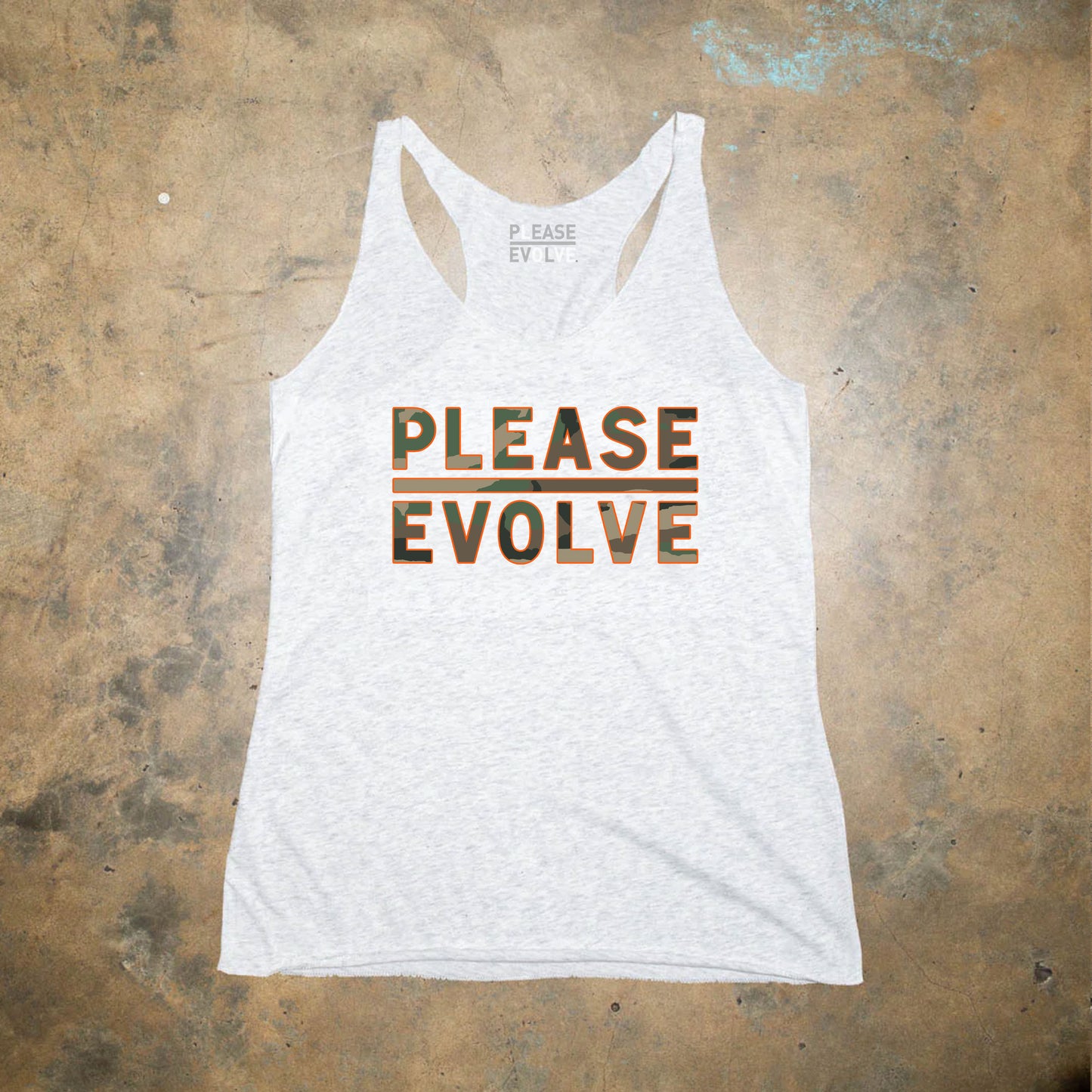 Woodland Camo Feminine Racerback Tank