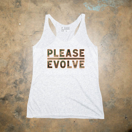 Woodland Camo Feminine Racerback Tank