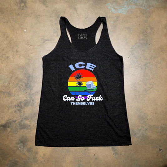 SPEARLIFE FUCK ICE - Feminine Racerback Tank