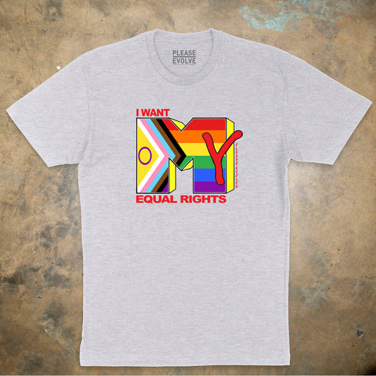 Please Evolve Equal Rights Heather Gray T-Shirt