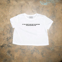 Say No to Fascism Feminine Crop