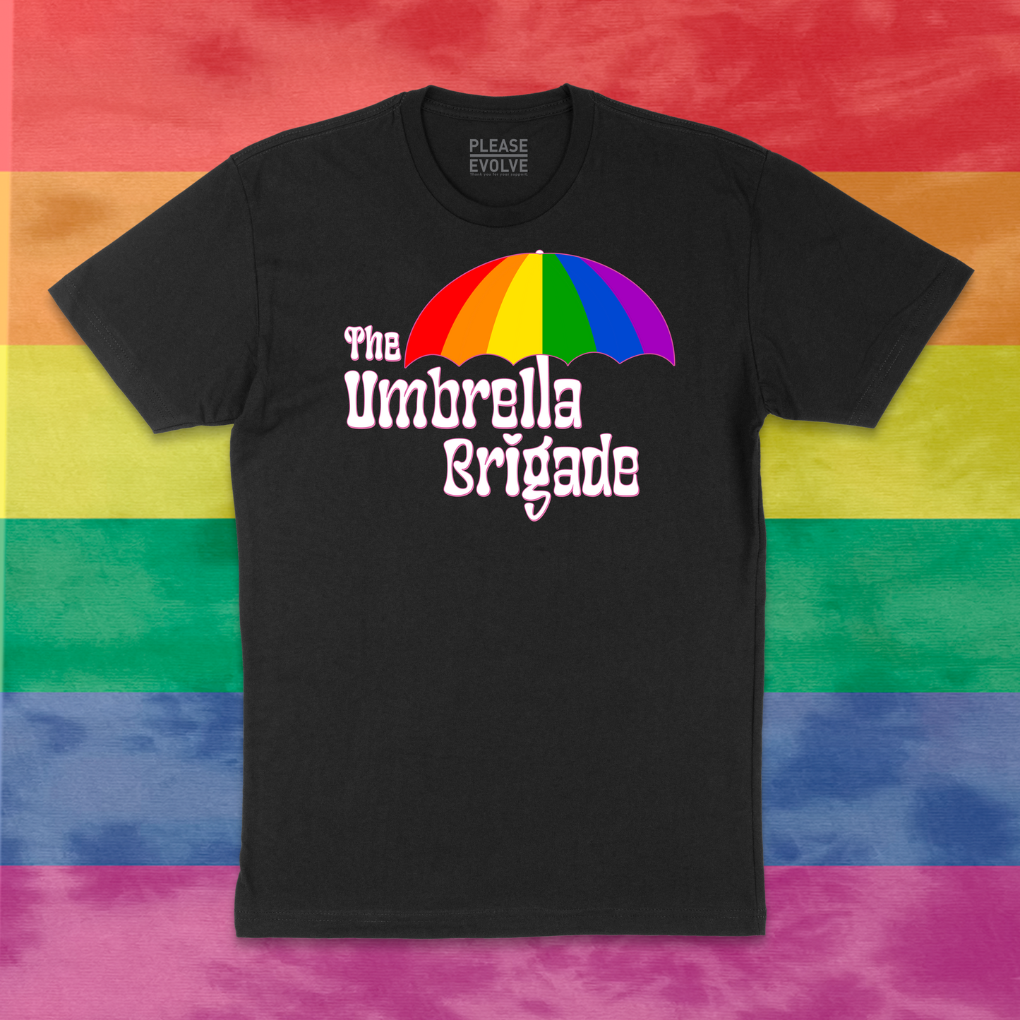 Customizable Umbrella with Your Pride Flag Choice T-Shirt (Pride Flag)