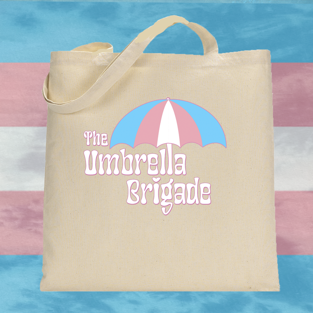 Customizable Umbrella with Your Pride Flag Choice Tote (Transgender Flag)