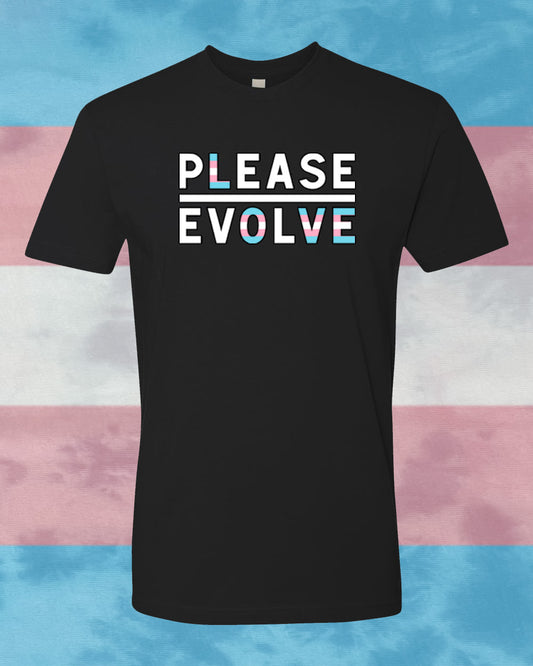 Please Love Transgender logo Black Tee  FREE SHIPPING