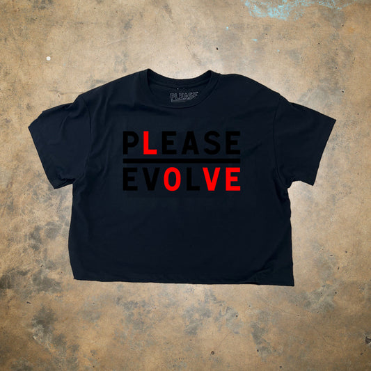 Please Love Black Red Logo