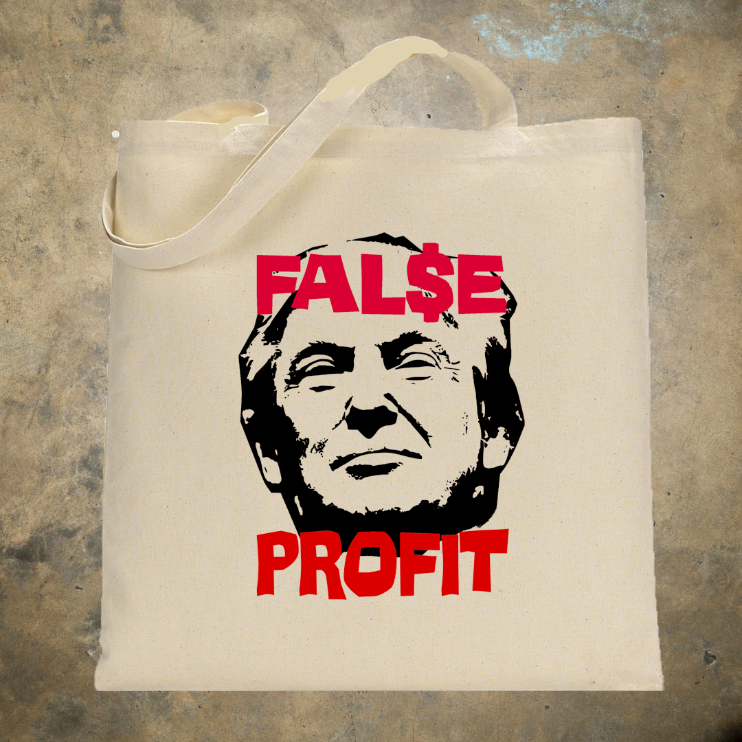 Please Evolve False Profit Natural Tote Bag