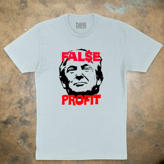 Please Evolve False Profit Light Blue T-Shirt