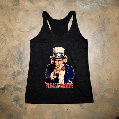 Patriot Pack Uncle Sam Feminine Racerback Tank