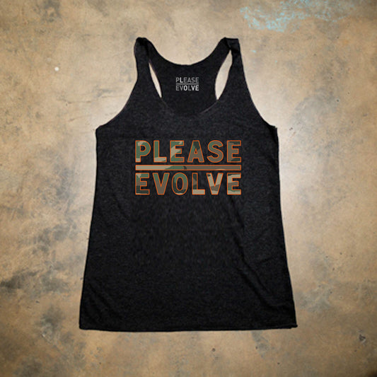 Woodland Camo Feminine Racerback Tank